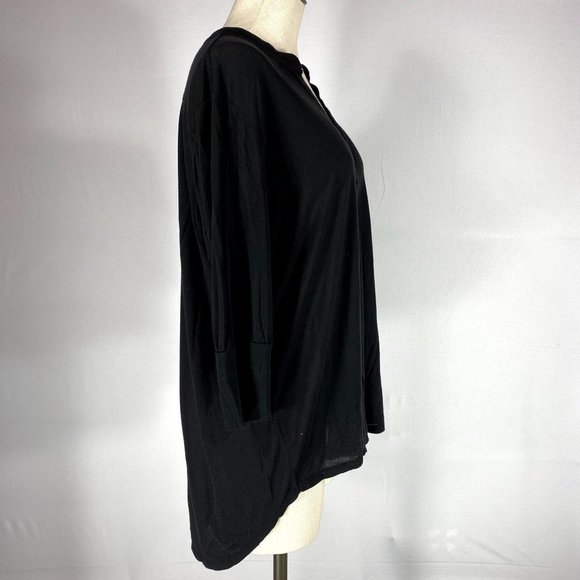 Victoria's Secret Black V-Neck Knit Top Sz S - Picture 3 of 8